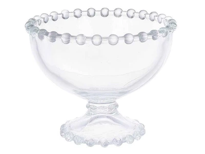 Креманка BONADI на ніжці скляна прозора Bauble 11х9см