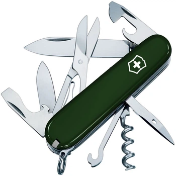 Ніж складаний, мультитул Victorinox Climber (91мм, 14 функцій), зелений 1.3703.4