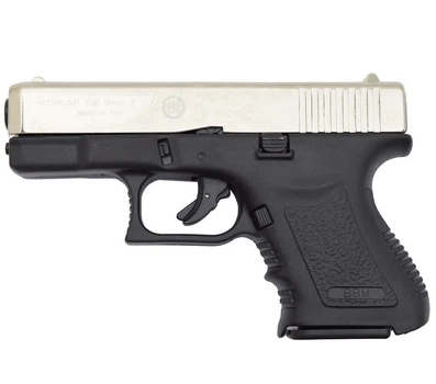 Шумовой пистолет Bruni MiniGap 1100N 9 мм (GLOCK 26) Nikel