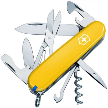 Ніж складаний, мультитул Victorinox Climber (91мм, 14 функцій), жовтий 1.3703.8