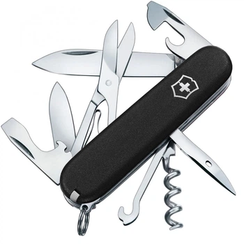 Ніж складаний, мультитул Victorinox Climber (91мм, 14 функцій), чорний матовий 1.3703.3.M0007p