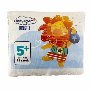Підгузники Babydream FUN&FIT 5+ Junior (11-17 кг), 38 шт