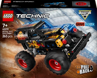 Конструктор LEGO Technic Monster Jam Grave Digger Вогонь і лід 263 деталі (42219)