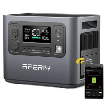 Зарядна станція Aferiy AF-P210 2400W/2048Wh 640000mAh Power Bank LifePo4 Grey