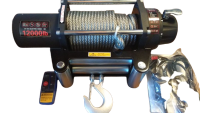Лебедка эвакуаторная 12В, 24B, 5670 кг, Electrik Winch LB12000