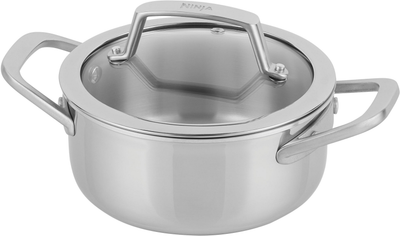 Каструля NINJA EverClad 16 см з кришкою 1,4 л нержавіюча сталь 18/10 (C90216DE)