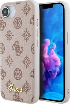 Панель Guess Peony Script with MagSafe для Apple iPhone 16e Brown (GUHMPSE4PGPYSW)