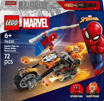 Конструктор LEGO Super Heroes Marvel Людина-павук vs. Примарний вершник на мотоциклі 72 деталі (76335)