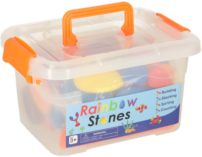 Zestaw do nauki liczenia Ikonka Rainbow Stones Kreatywne kamyki edukacyjne Montessori 65 elementów (5903039717985)