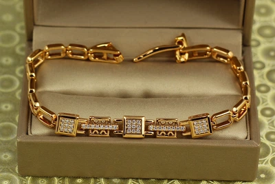 Браслет Xuping Jewelry Логика 17 см 7 мм золотистый