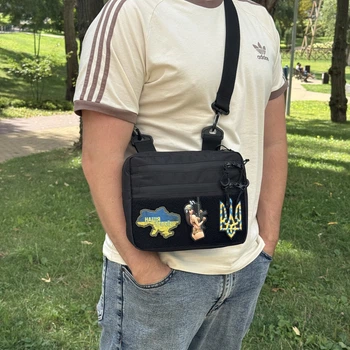 Тактична чоловіча сумка через плече для шевронів барсетка мессенджер Standart