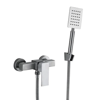 Смеситель для душа с душевым гарнитуром WEZER PRO5-02 сатин