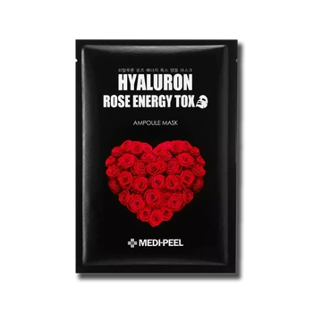 Тканинна маска-детокс з екстрактом троянди Medipeel Hyaluron Rose Energy Tox Ampoule Mask