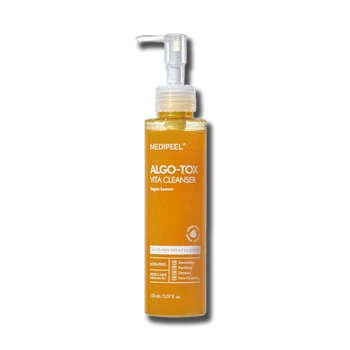 Освітлювальний кисневий гель для глибокого очищення шкіри Medipeel Algo-Tox Vita Cleanser Vegan Lemon