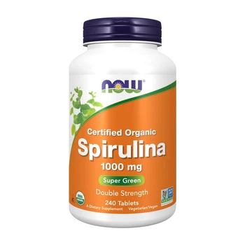 Спирулина Now Foods Spirulina 1000 mg certified organic 240 Таблеток