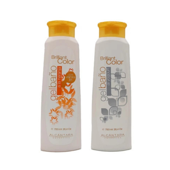 Набір гелів для душу ALCANTARA йогуртовий yoghourt soft та апельсиновий orange vitamin b5 2x750 мл