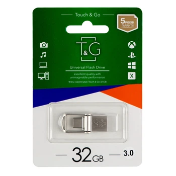 USB OTG флеш-накопичувач 3.0 Type C 32GB T&G металева серія 104 Колір Сталевий