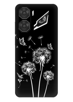 Чорний силіконовий чохол iSwag для ZTE Nubia Neo 3 з малюнком - Кульбаби (ISZNN3-51)