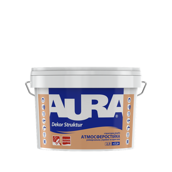 Краска структурная акрилатная Aura Dekor Struktur Белая 2.5 л
