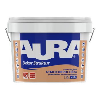 Краска структурная акрилатная Aura Dekor Struktur Белая 10 л