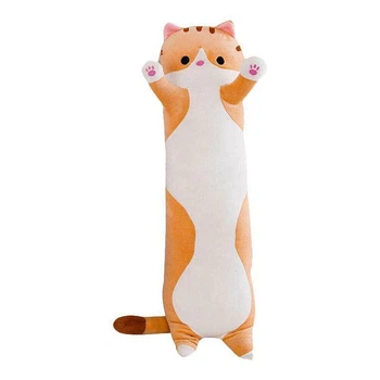 Мягкая игрушка подушка-обнимашка Кот Батон 90 см, рыжий