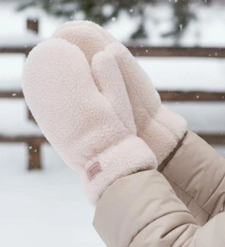 Подростковые флисовые перчатки Teddy W-7-3 Розовый