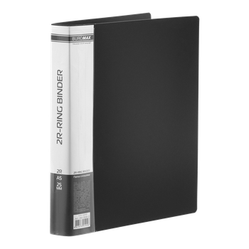 Папка пластиковая Buromax Professional A5 25мм кольцевой механизм 2 кольца черная (BM.3168-01)