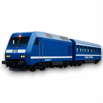 Детская железная дорога JHX5617 со световыми и звуковыми эффектами, пластик, дерево, деревянные рельсы