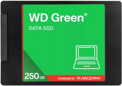 Диск SSD Western Digital Green 250 GB SATA III 2.5" TLC 3D NAND (WDS250G5G0A)
