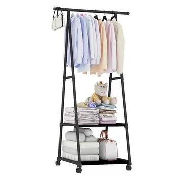 Пересувна підлогова вішалка для одягу THE NEW COAT RACK Чорна