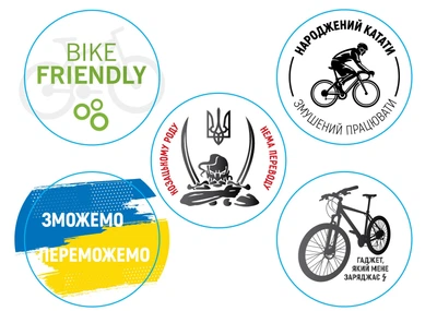 Светоотражающие наклейки круглые 42мм 5шт Onride (6936116101382)