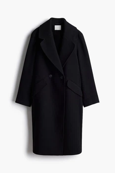 Пальто H&M 1170404 черный L