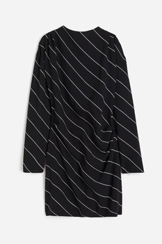 Сукня H&M 1198523 чорний білі смужки S