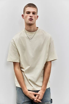 Футболка H&M Oversized Fit бежевий 1074658040 XL