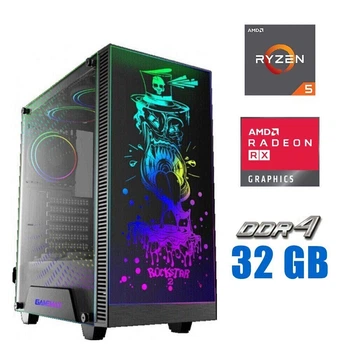 Игровой ПК Tower / AMD Ryzen 5 7500F (6 (12) ядер по 3.7 - 5.0 GHz) / 32 GB DDR5 / 1000 GB SSD M.2 / AMD Radeon RX 7700 XT, 12 GB GDDR6, 192-bit / 700W