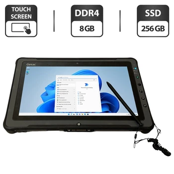 Защищенный планшет Getac F110 G4 / 11.6" (1920x1080) IPS Touch / Intel Core i5-7200U (2 (4) ядра по 2.5 - 3.1 GHz) / 8 GB DDR4 / 256 GB SSD / Intel HD Graphics 620 / WebCam / Стилус / Два АКБ б/у