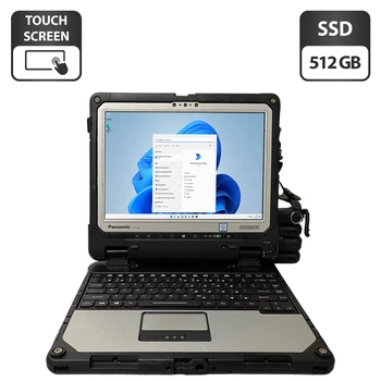 Защищенный планшет Panasonic Toughbook CF-33 / 12" (2160x1440) IPS Touch / Intel Core i5-7300U (2 (4) ядра по 2.6 - 3.5 GHz) / 16 GB DDR3 / 512 GB SSD / Intel HD Graphics 620 / WebCam / Стилус / Два АКБ / Док-станция б/у