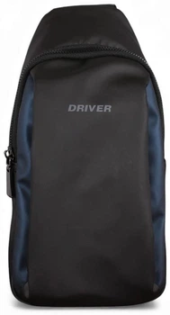 Мужская барсетка черная водоотталкивающая сумка через плечо driver bag DE ESSE 51108