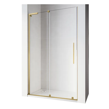 Двері у нішу Walk-In розсувні Koer SR SD07-120x200-R-TR-12 прозоре скло Easy Clean 8мм Матове золото (KR5774)