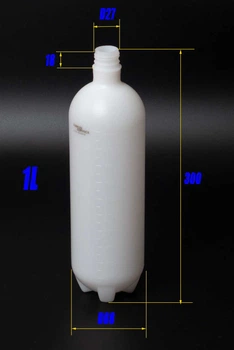Пляшка системи чистої води 1,0L пластик біла на тиск до 2 бар для стоматологічної установки LUMED SERVICE LU-01099