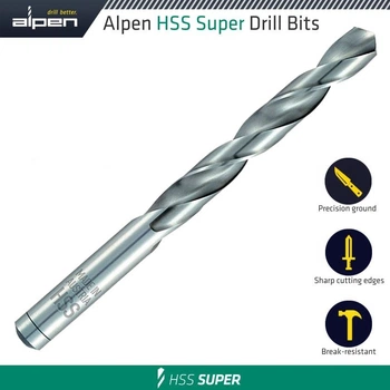 Свердло по металу Alpen HSS Super 4,8 мм. 10 шт. (0095100480100)