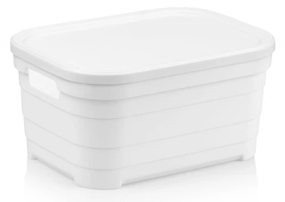 Кошик із кришкою IDEA HOME Pyramid White 00643 (10.8л/36см)