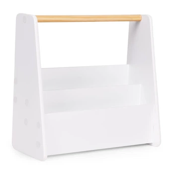 Dziecięcy regał-organizer EcoToys Montessori 2 poziomy biały (5905817009282)