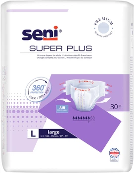 Підгузки для дорослих Seni Super Plus Large 30 шт (5900516803605)