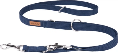 Регульований повідець Amiplay Cotton 6 в 1 S 100 - 200 см Темно-синій (5907563222908)