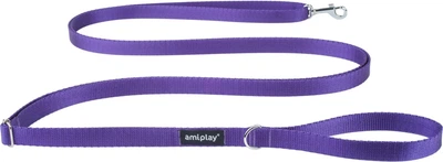 Регульований повідець Amiplay Cotton Easy Fix M 160 - 300 см Коричневий (5907563227491)