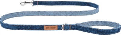 Smycz Amiplay Denim L 140 cm Granatowa (5907563271371)