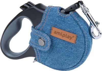 Smycz automatyczna Amiplay Infini z obudową Denim L 5 m Niebieska (5907563271524)