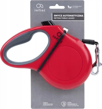 Smycz automatyczna Amiplay Infini Freedom M 5 m Czerwona (5907563279506)
