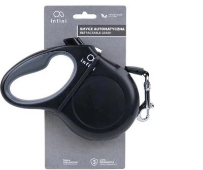 Smycz automatyczna Amiplay Infini Freedom XL 5 m Czarna (5907563279582)